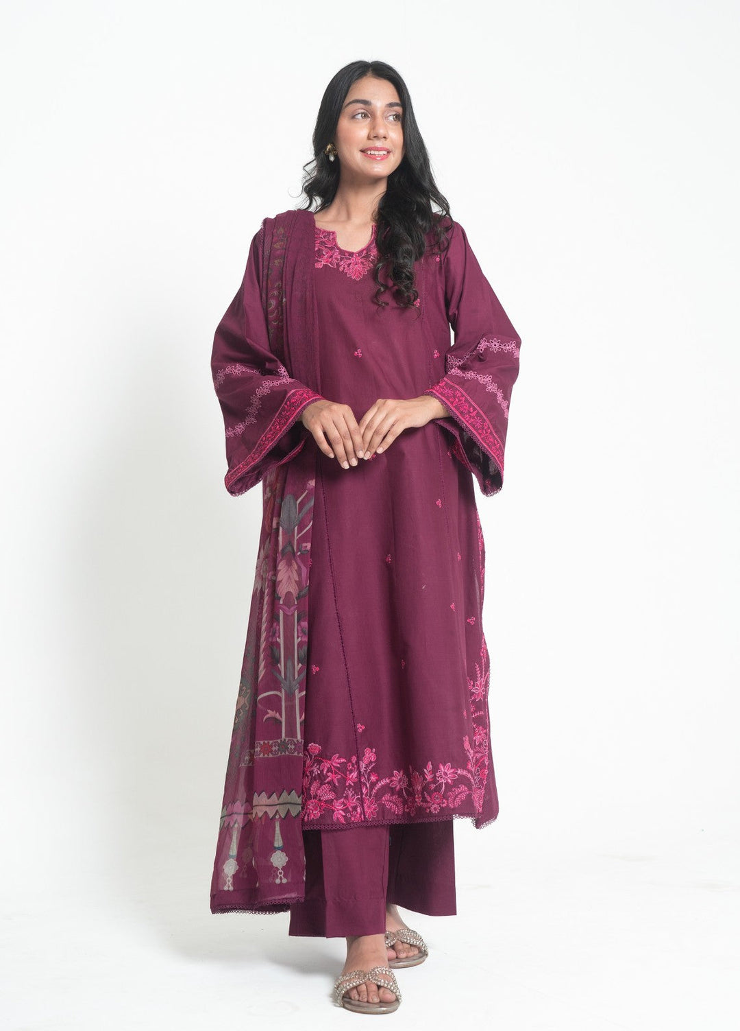 Zyna Lux Women RTW Embroidered Lawn 3 Piece Suit IVARA Casual Collection