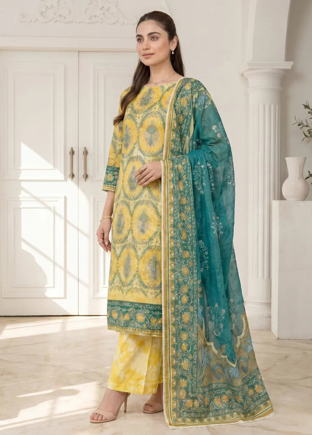 Salitex Women Unstitched Printed Lawn 3 Piece Suit S26L3PCYES849 Casual Collection