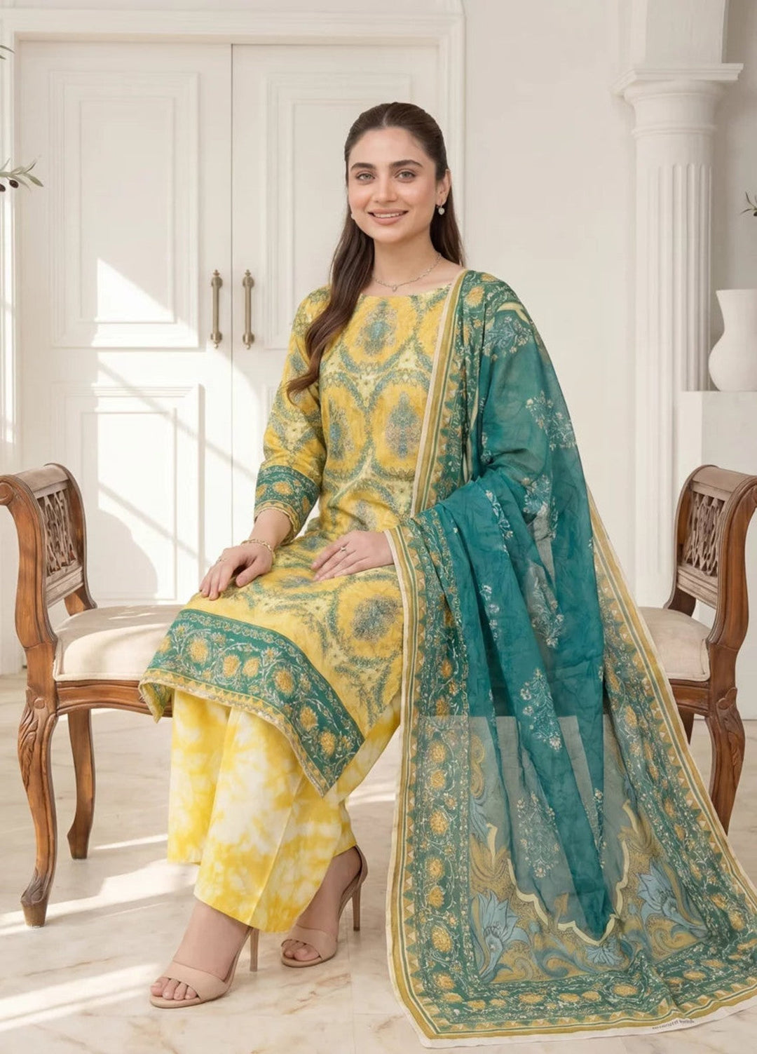 Salitex Women Unstitched Printed Lawn 3 Piece Suit S26L3PCYES849 Casual Collection