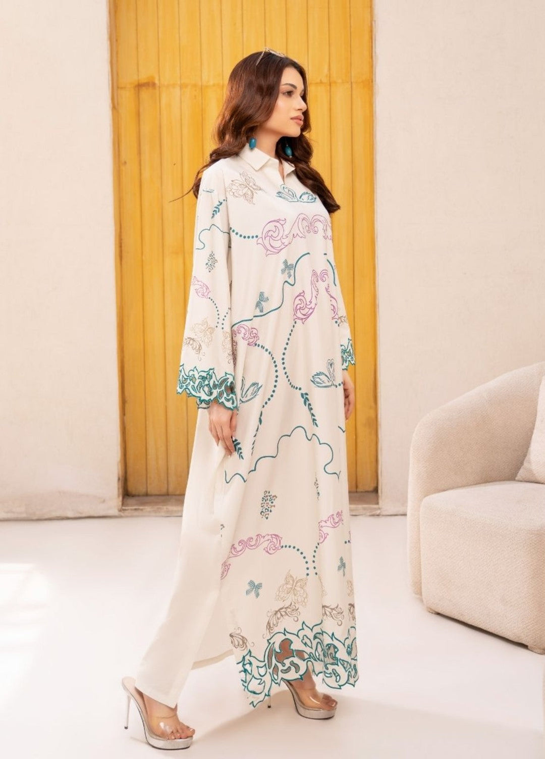 Irtiqa by Anayra Amal Unstitched Printed Raw Silk 1 Piece Suit Mushq Casual Collection