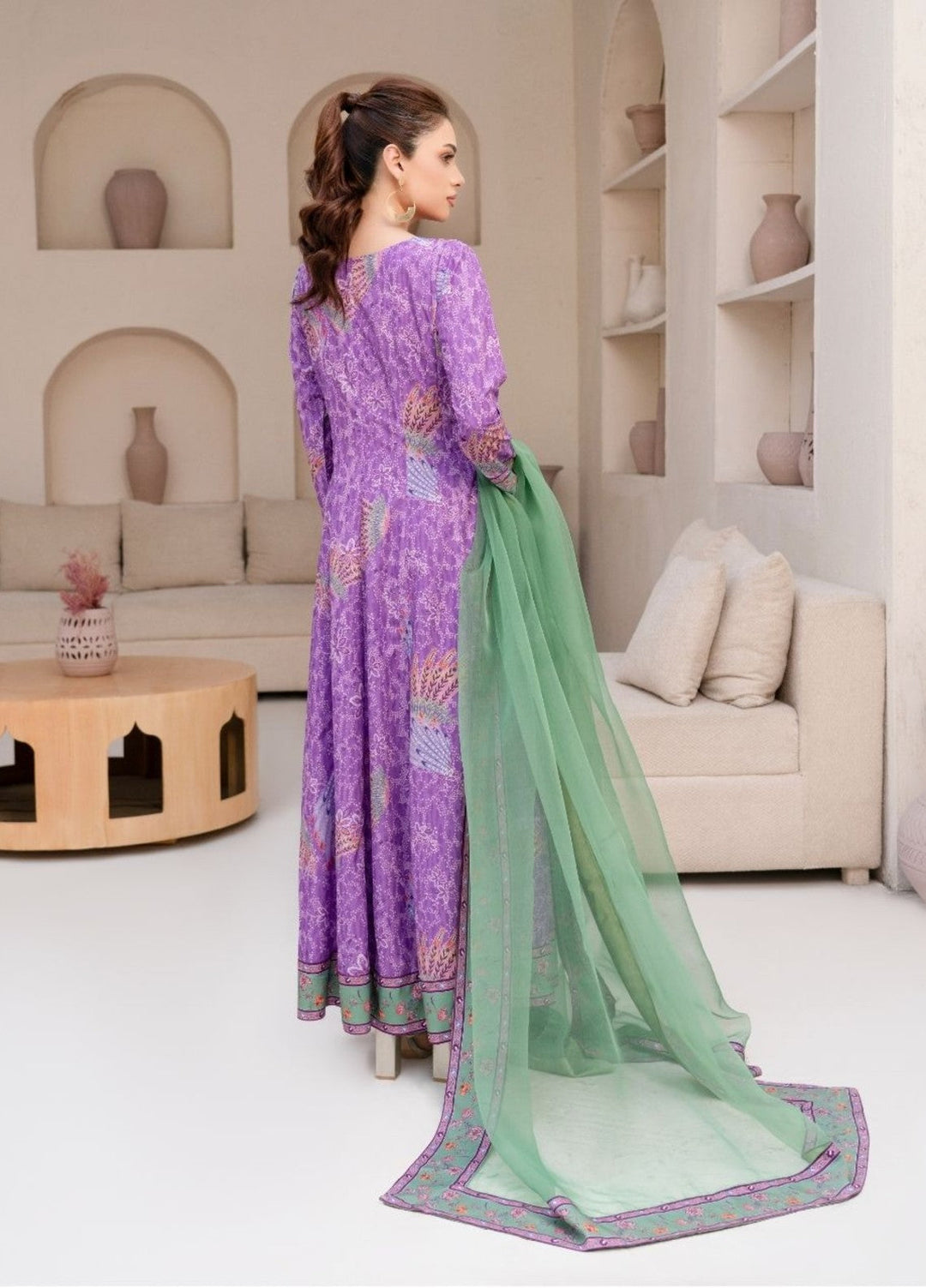 Irtiqa by Anayra Amal Unstitched Printed Raw Silk 3 Piece Suit Jazmin Casual Collection