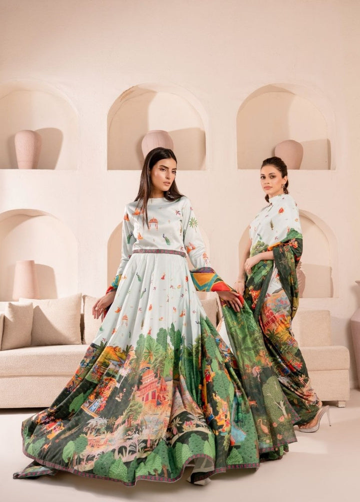 Irtiqa by Anayra Amal Unstitched Printed Raw Silk 3 Piece Suit Canvas Casual Collection