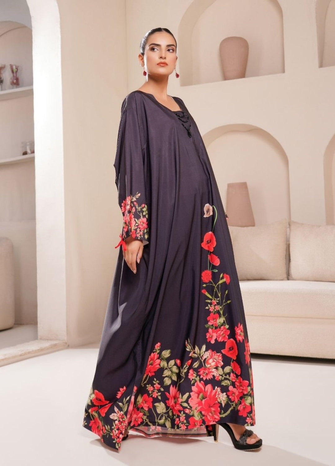 Irtiqa by Anayra Amal Unstitched Printed Raw Silk 1 Piece Suit Crimson Casual Collection