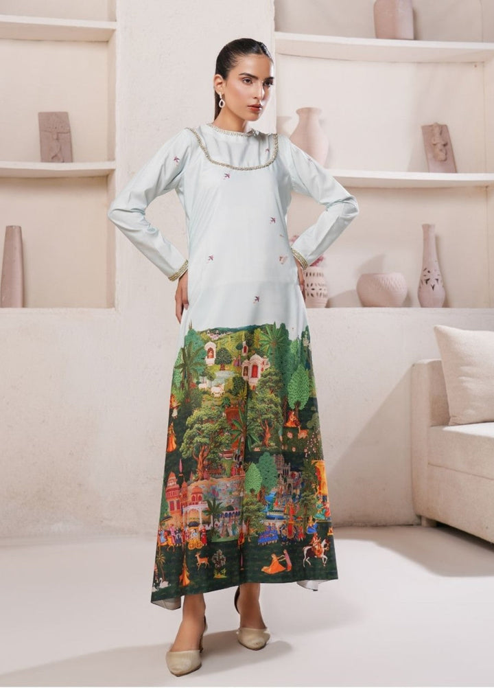 Irtiqa by Anayra Amal Unstitched Printed Raw Silk 1 Piece Suit Taana Baana Casual Collection