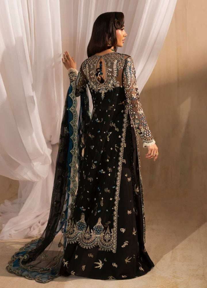 Tehwaar by Anayra Amal Unstitched Embroidered Net 3 Piece Suit Siyah Wedding Collection