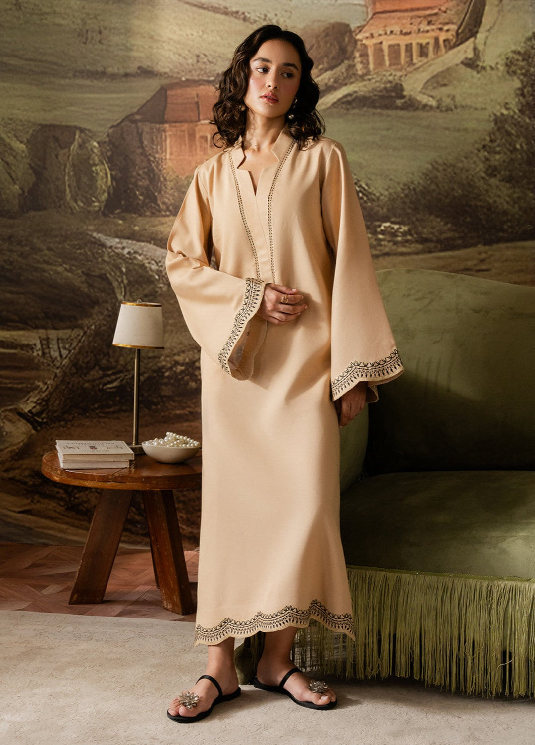 The Art by Yards RTW Embroidered Karandi 2 Piece Suit Serica Casual Collection