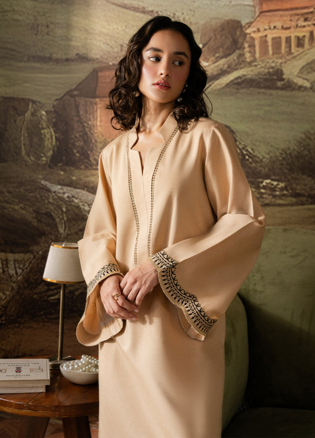 The Art by Yards RTW Embroidered Karandi 2 Piece Suit Serica Casual Collection
