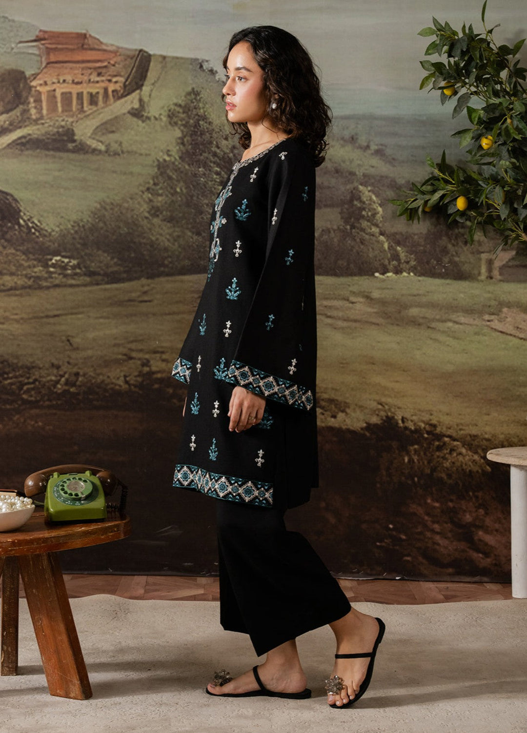 The Art by Yards RTW Embroidered Karandi 2 Piece Suit Poeme Casual Collection