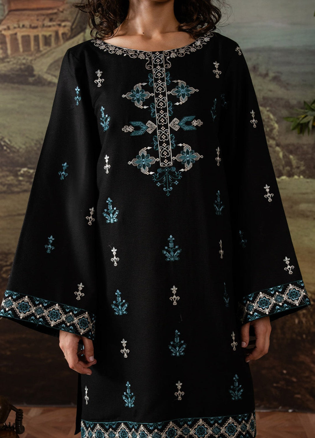 The Art by Yards RTW Embroidered Karandi 2 Piece Suit Poeme Casual Collection