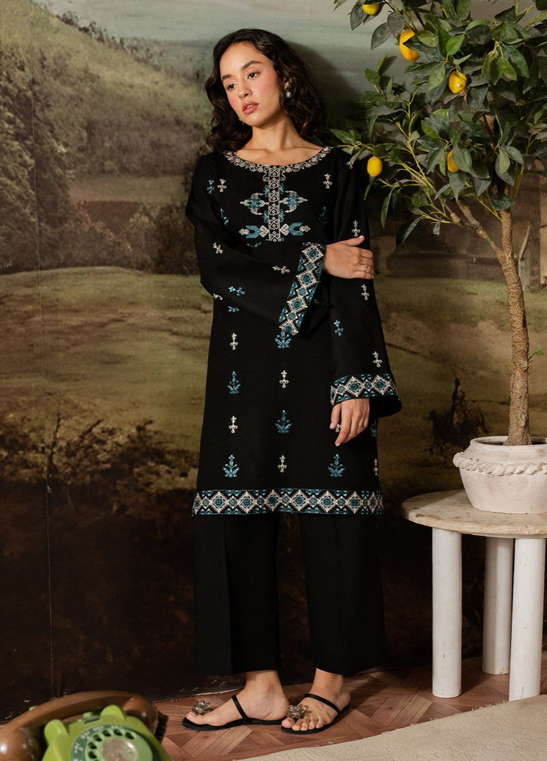 The Art by Yards RTW Embroidered Karandi 2 Piece Suit Poeme Casual Collection