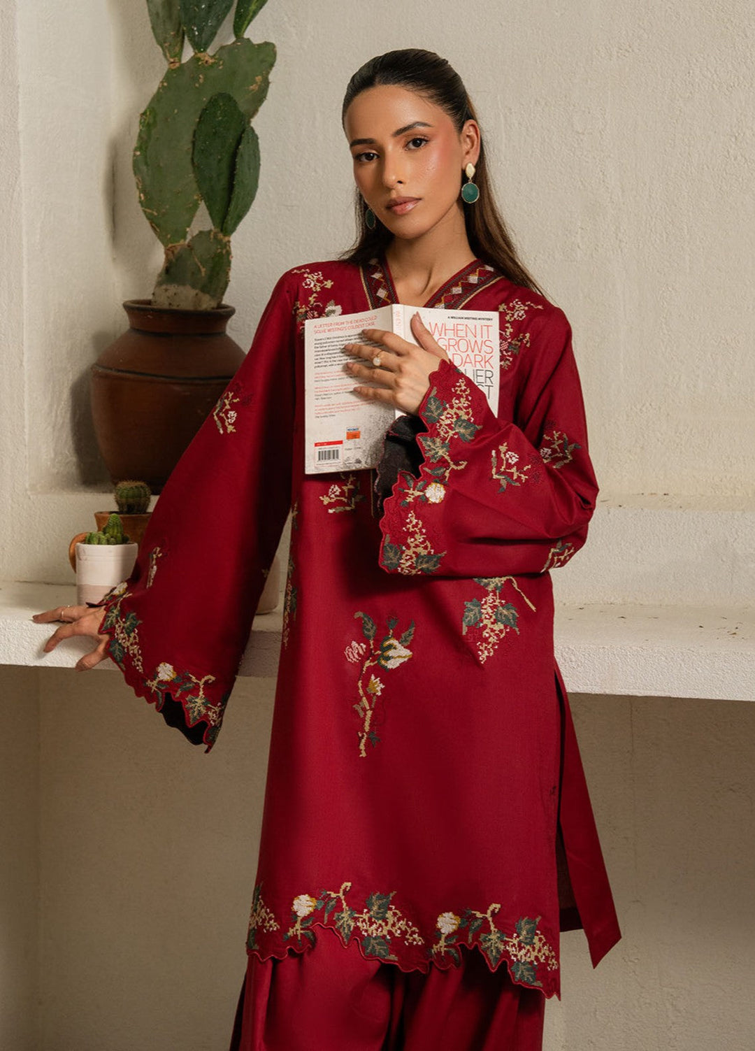 The Art by Yards RTW Embroidered Cotton 2 Piece Suit Beloved Casual Collection