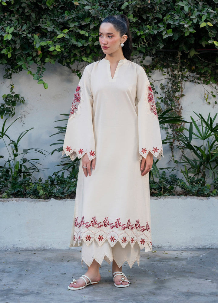 The Soft Muse by Yards RTW Embroidered Lawn 2 Piece Suit Ivoria Casual Collection