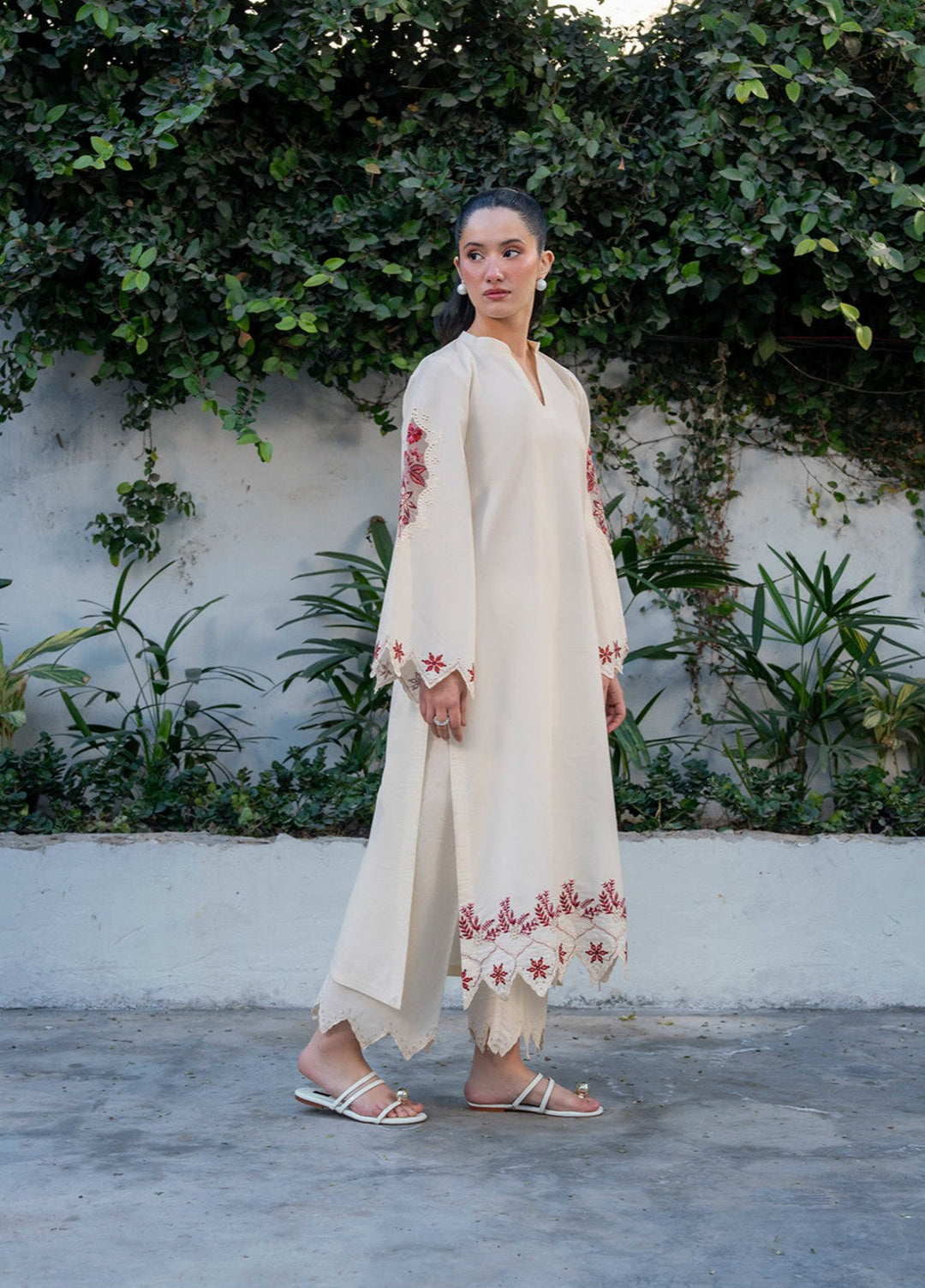 The Soft Muse by Yards RTW Embroidered Lawn 2 Piece Suit Ivoria Casual Collection