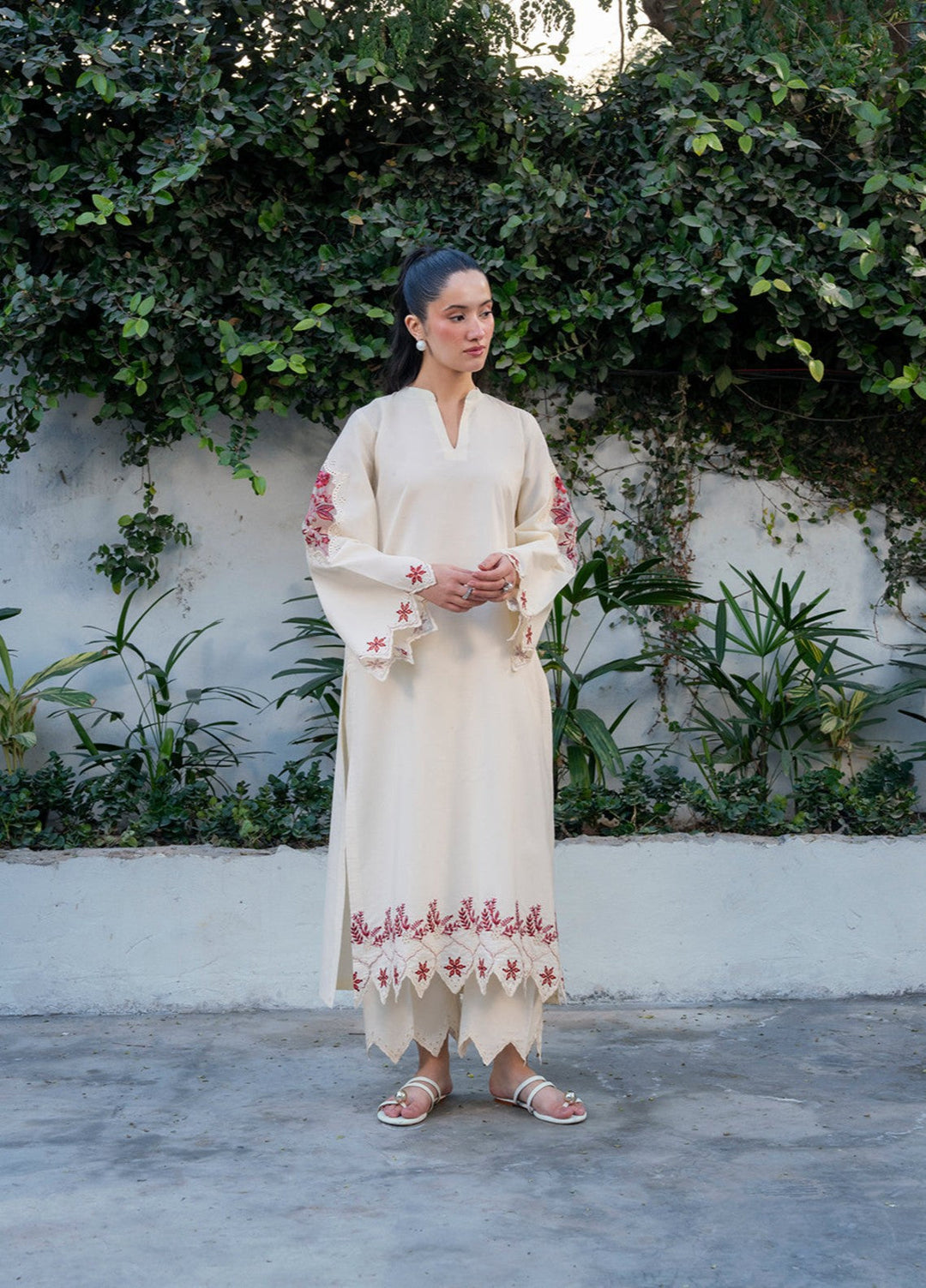 The Soft Muse by Yards RTW Embroidered Lawn 2 Piece Suit Ivoria Casual Collection