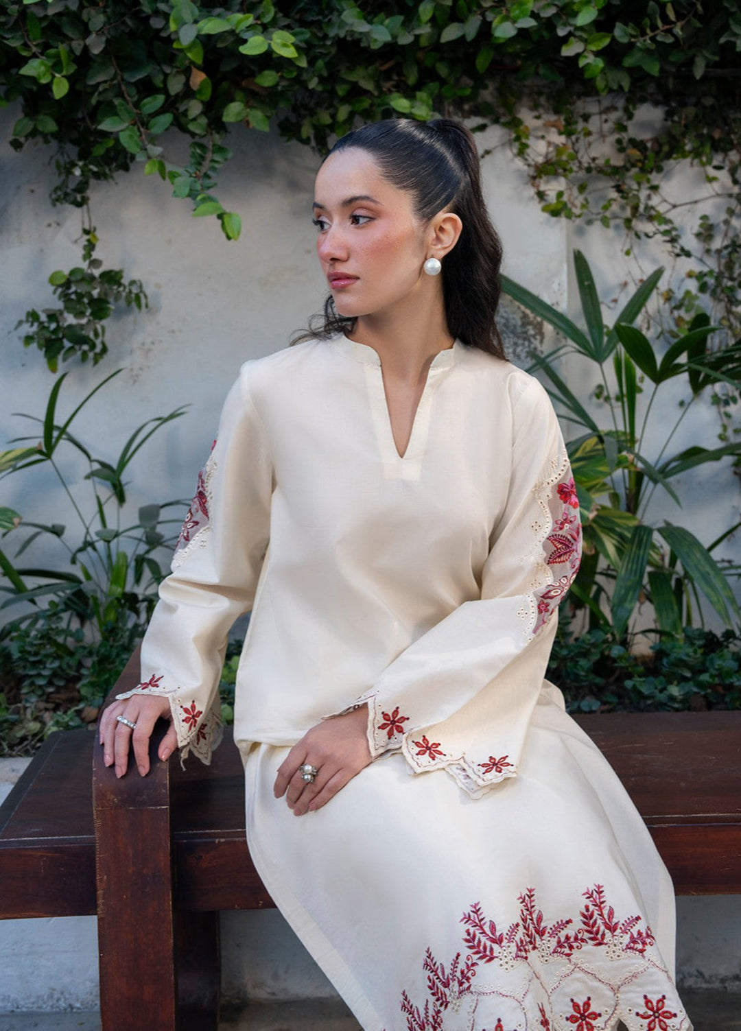 The Soft Muse by Yards RTW Embroidered Lawn 2 Piece Suit Ivoria Casual Collection