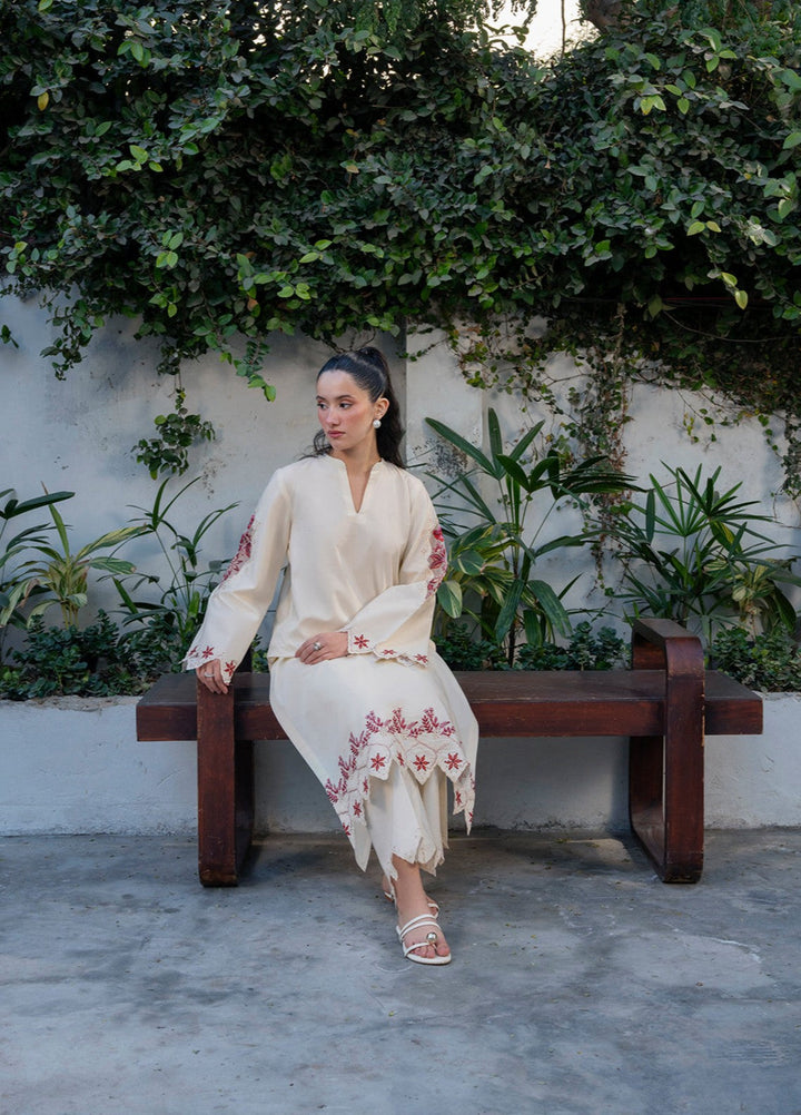 The Soft Muse by Yards RTW Embroidered Lawn 2 Piece Suit Ivoria Casual Collection