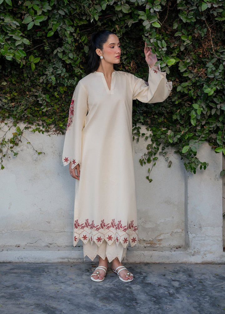 The Soft Muse by Yards RTW Embroidered Lawn 2 Piece Suit Ivoria Casual Collection