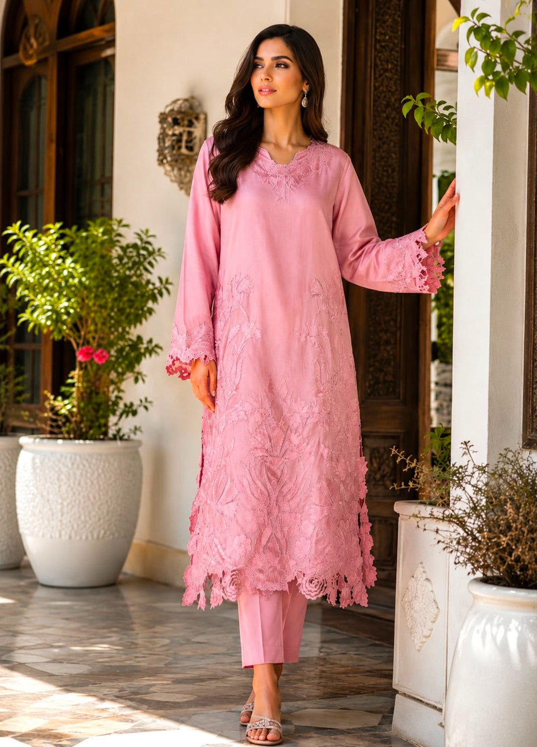 House of Nyyra Women RTW Embroidered Viscose 2 Piece Suit Nora Summer Collection