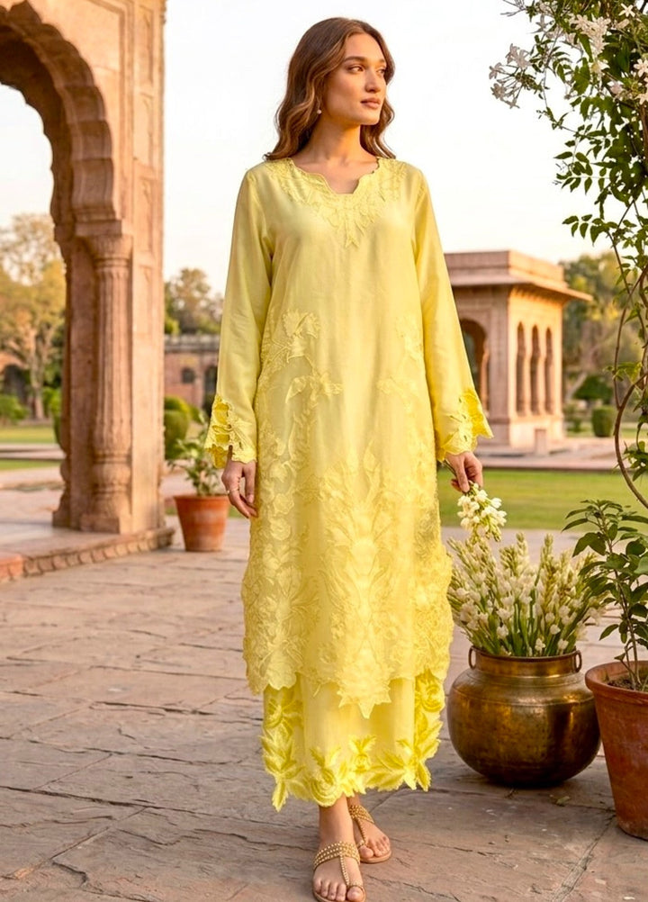 House of Nyyra Women RTW Embroidered Viscose 2 Piece Suit Sunlit Lace Summer Collection