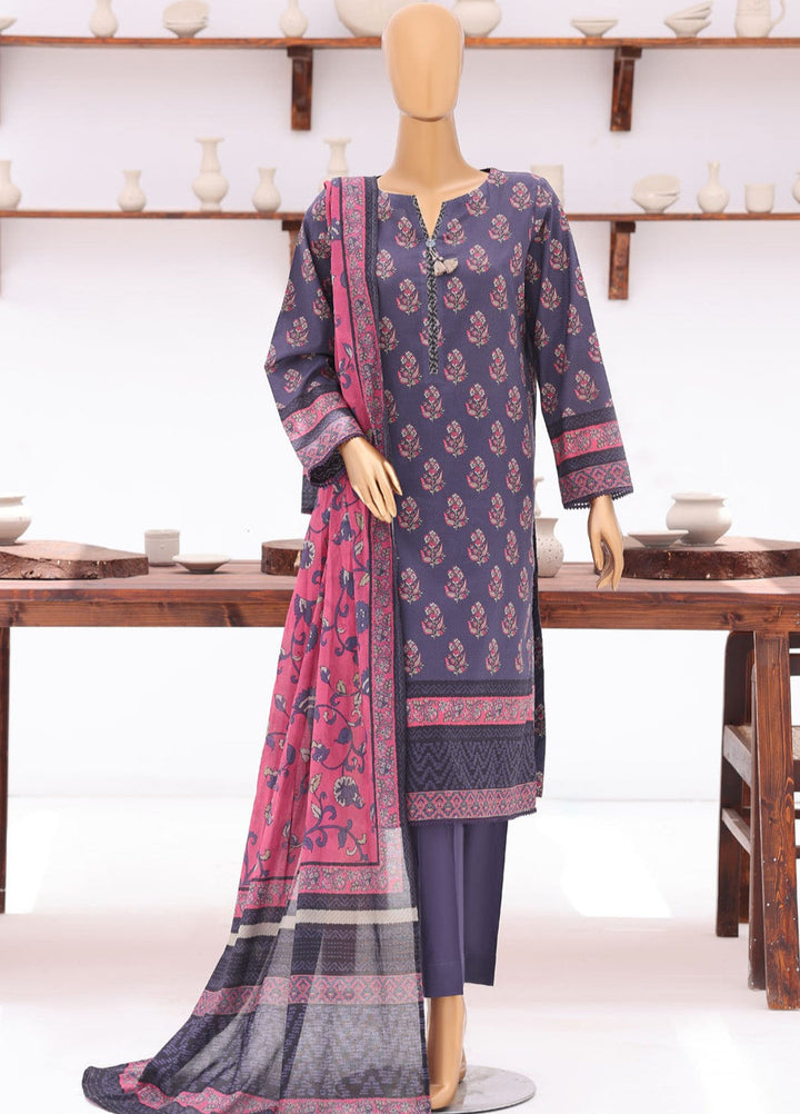 Platinum Jaipuri by HZ Textiles Unstitched Printed Lawn 3 Piece Suit PJB - 3234 Casual Collection