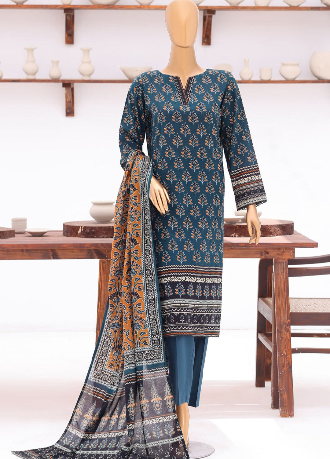 Platinum Jaipuri by HZ Textiles Unstitched Printed Lawn 3 Piece Suit PJB - 3239 Casual Collection