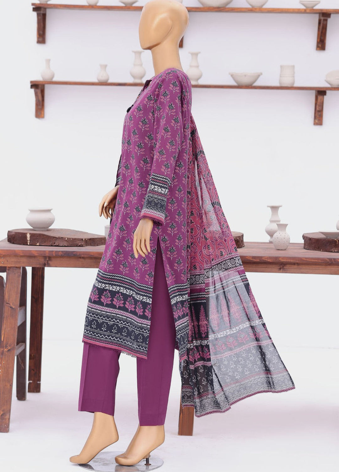 Platinum Jaipuri by HZ Textiles Unstitched Printed Lawn 3 Piece Suit PJB - 3240 Casual Collection