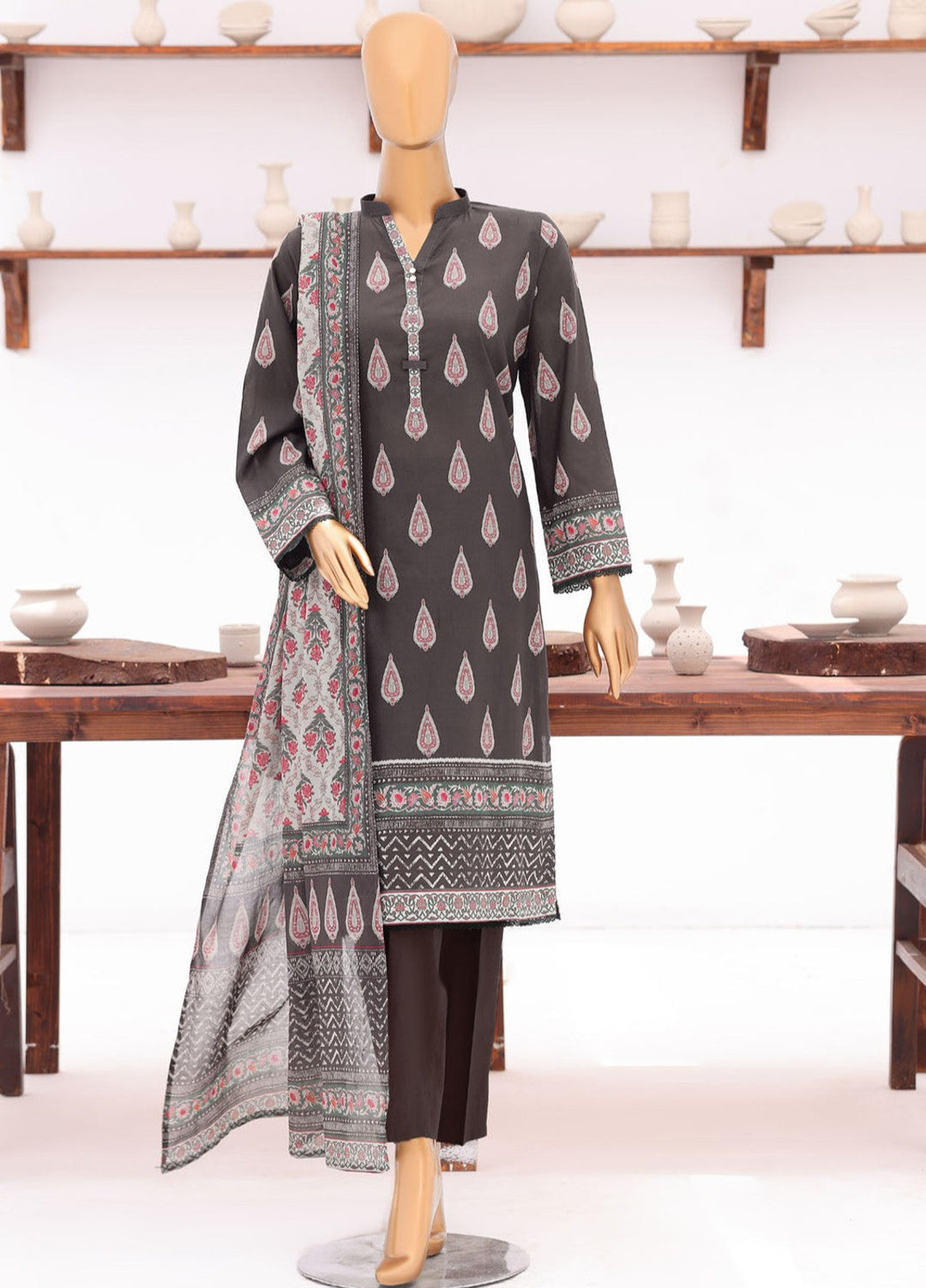 Platinum Jaipuri by HZ Textiles Unstitched Printed Lawn 3 Piece Suit PJB - 3249 Casual Collection