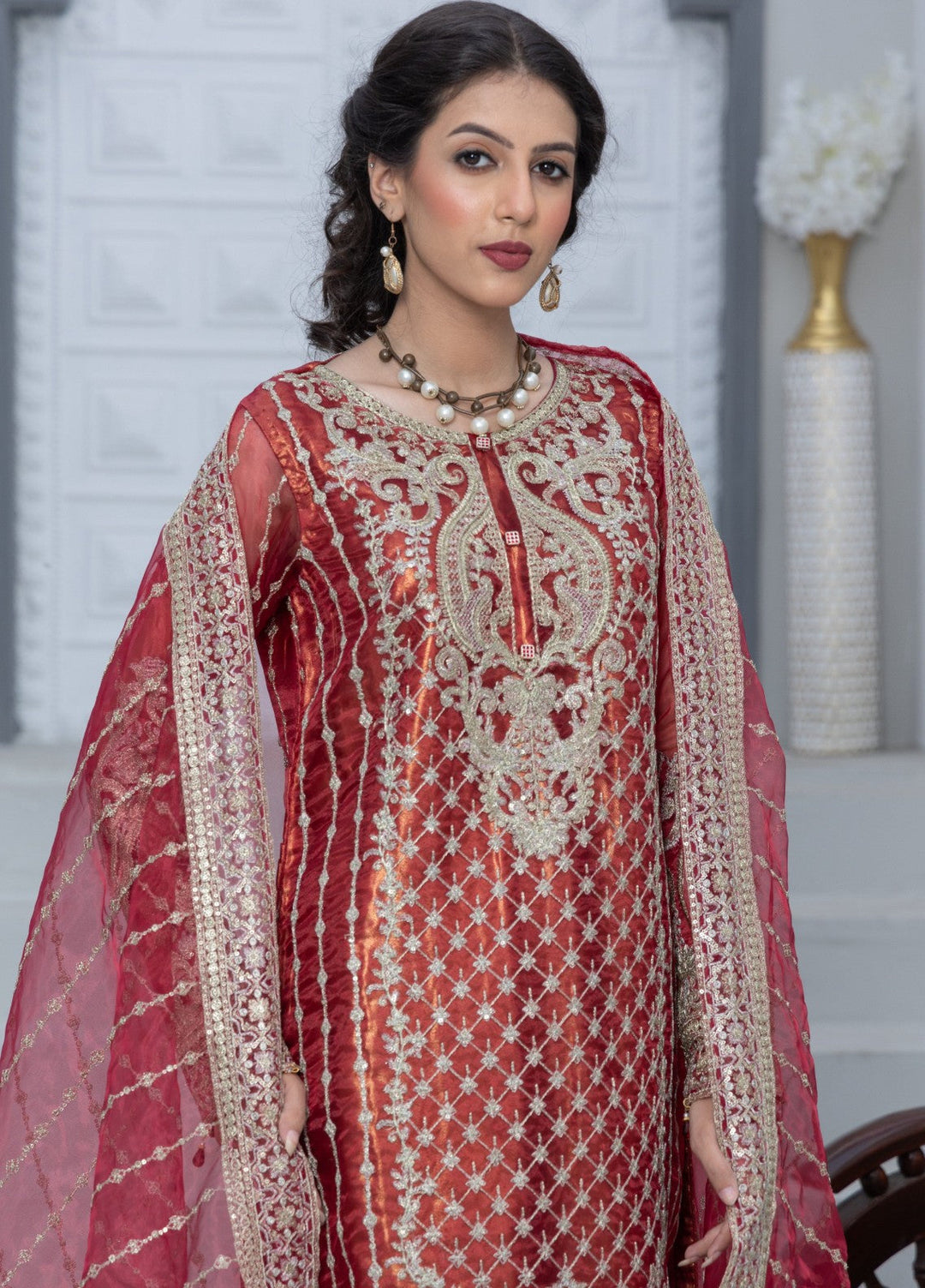 Afsheen by Maherposh RTW Embroidered Organza 3 Piece Suit MP-AF01 Festive Collection