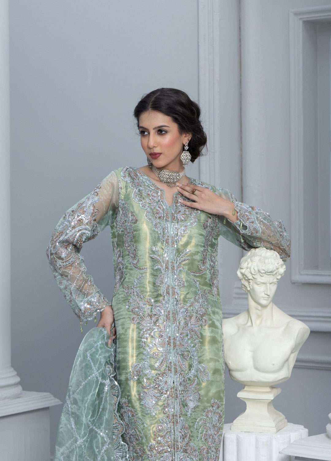 Afsheen by Maherposh RTW Embroidered Organza 3 Piece Suit MP-AF02 Festive Collection
