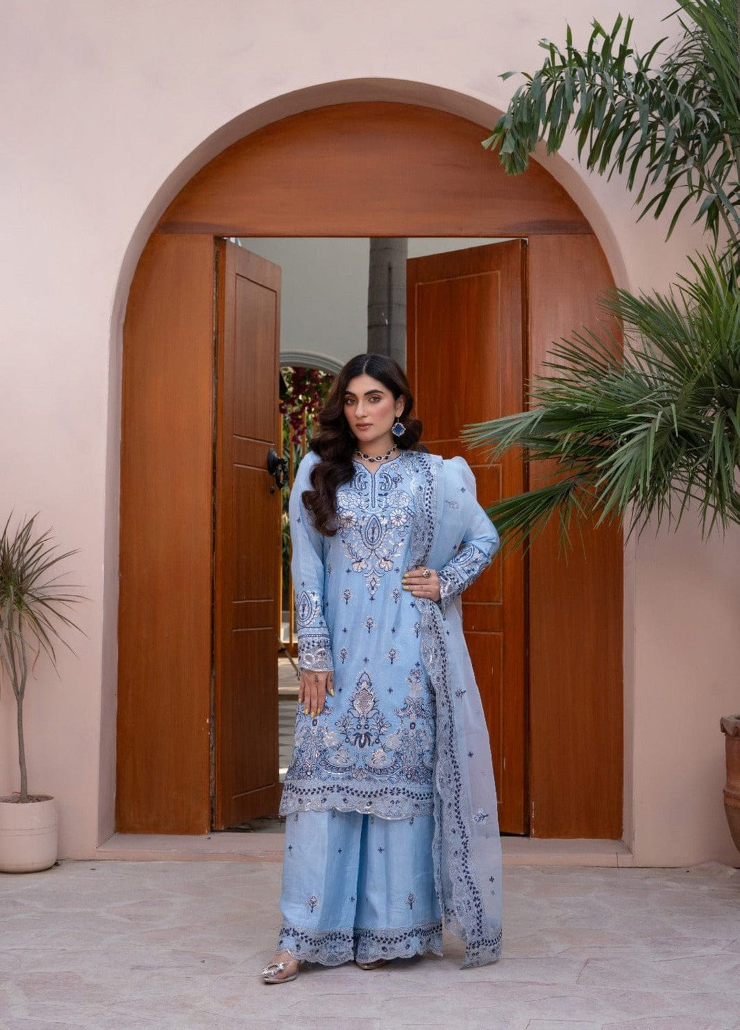 Afsheen by Maherposh RTW Embroidered Viscose Raw Silk 3 Piece Suit FHM-1312 Festive Collection