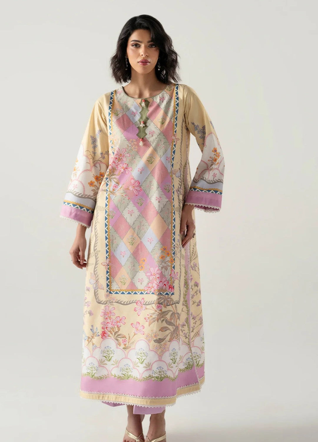 Zaymal Women RTW Printed Blended Lawn 2 Piece Suit MULTI-COLORED Casual Collection