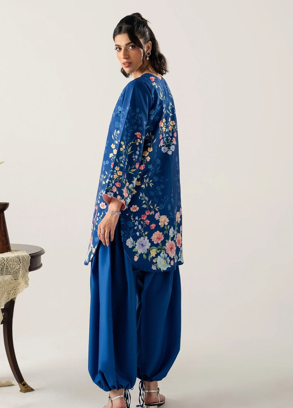 Zaymal Women RTW Printed Blended Lawn 2 Piece Suit ROYAL BLUE Casual Collection