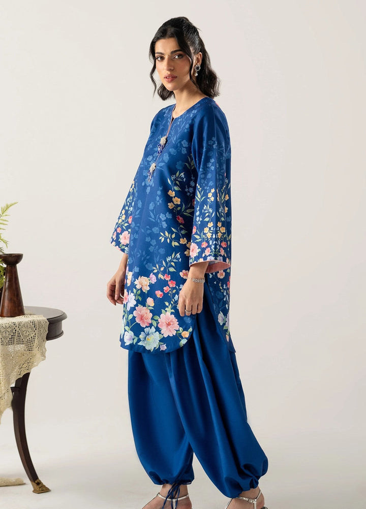 Zaymal Women RTW Printed Blended Lawn 2 Piece Suit ROYAL BLUE Casual Collection