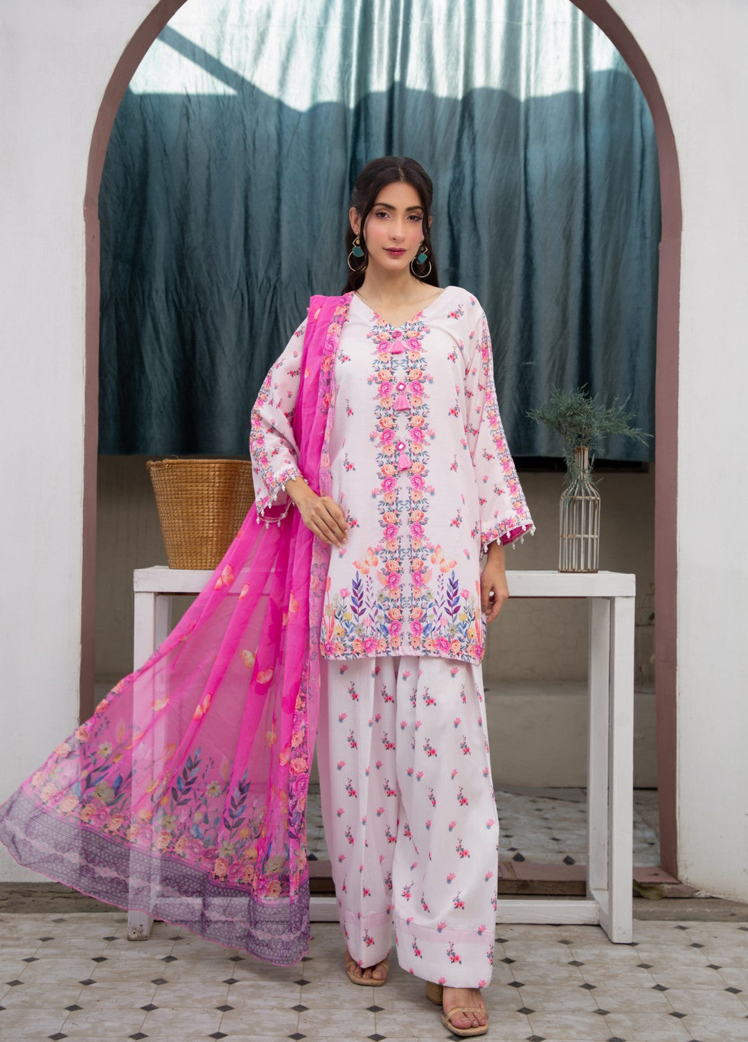 Syra's Atelier Women RTW Printed Lawn 3 Piece Suit Gul Rang Farshi Festive Collection