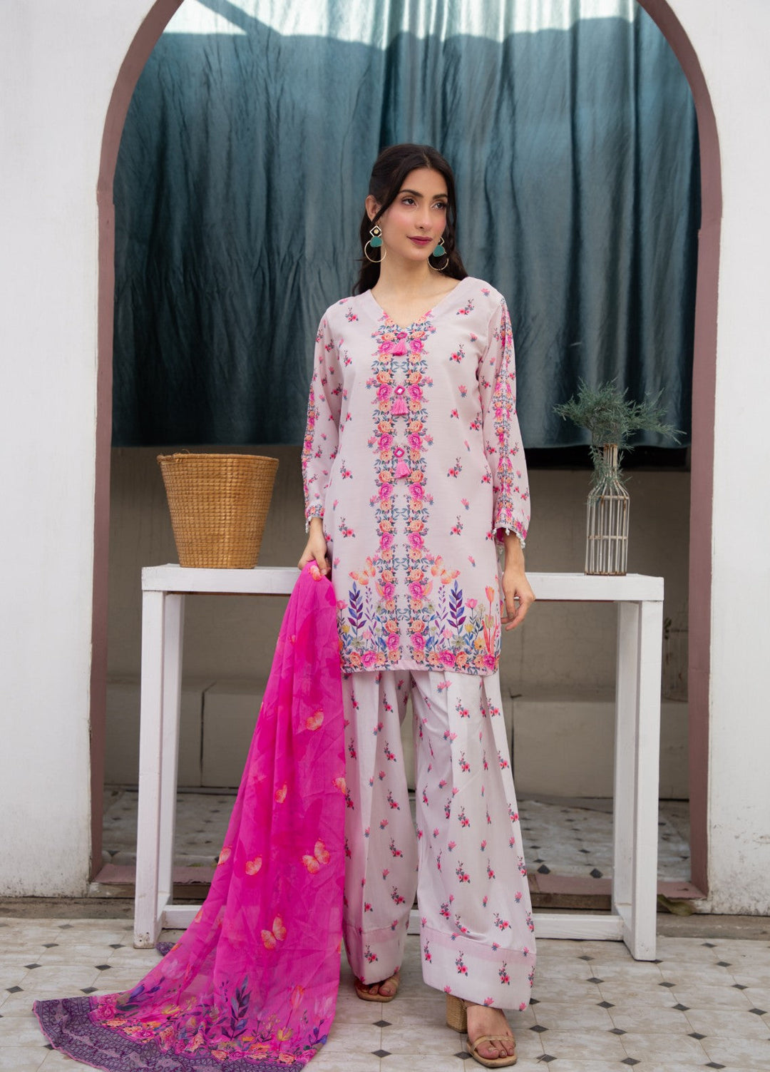 Syra's Atelier Women RTW Printed Lawn 3 Piece Suit Gul Rang Farshi Festive Collection