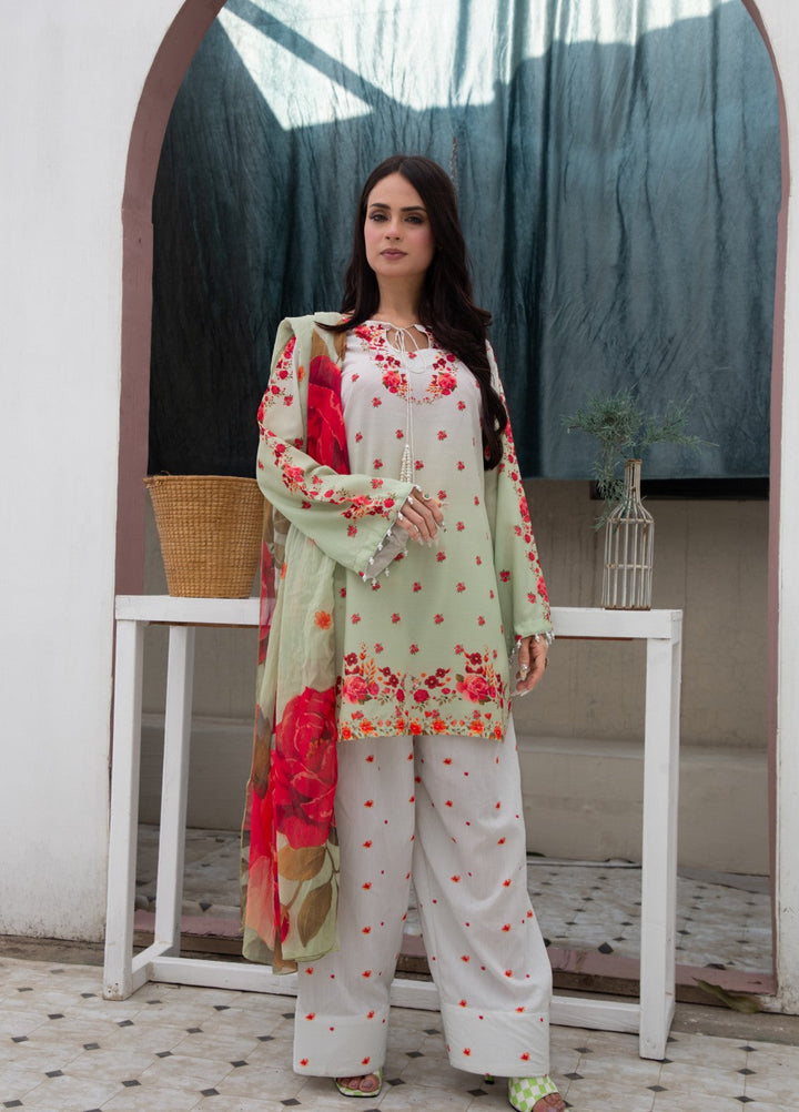 Syra's Atelier Women RTW Printed Lawn 3 Piece Suit Sabz Gul Farshi Festive Collection