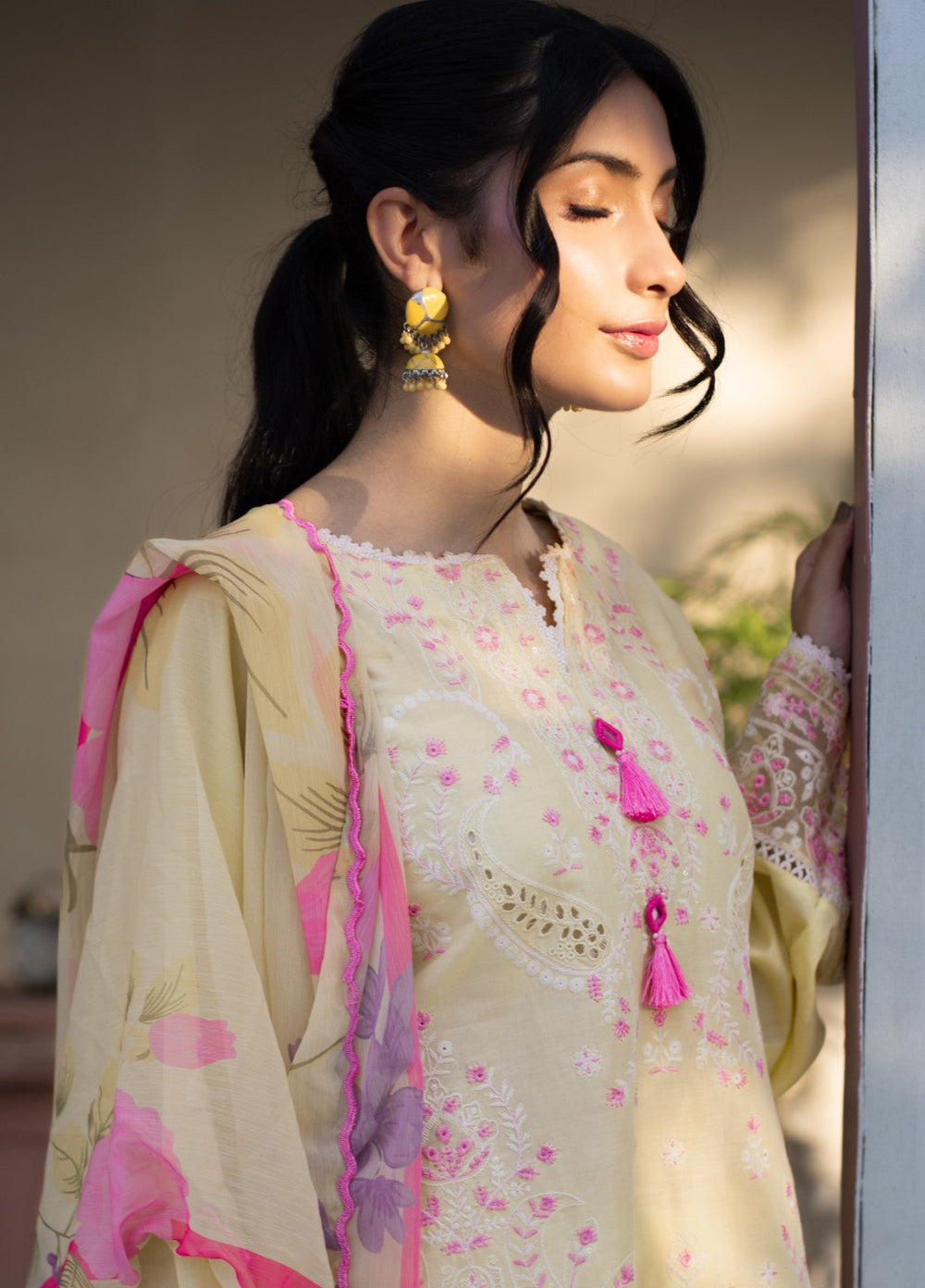 Syra's Atelier Women RTW Embroidered Lawn 3 Piece Suit Noor e Kiran Farshi Festive Collection