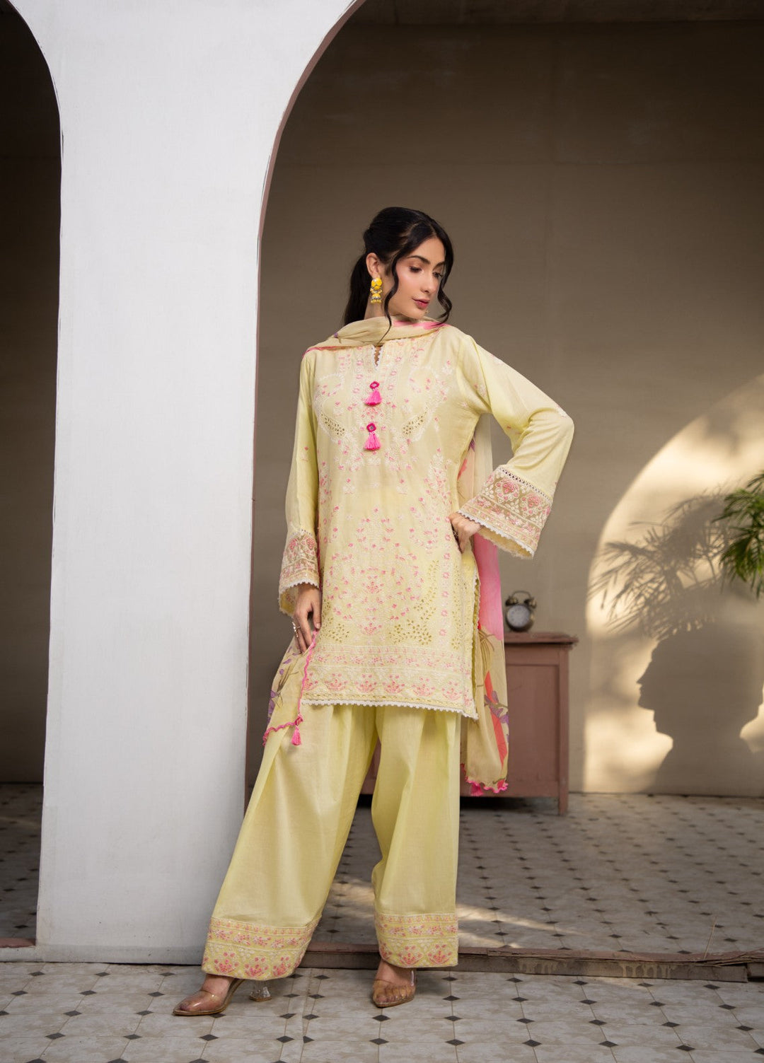 Syra's Atelier Women RTW Embroidered Lawn 3 Piece Suit Noor e Kiran Farshi Festive Collection