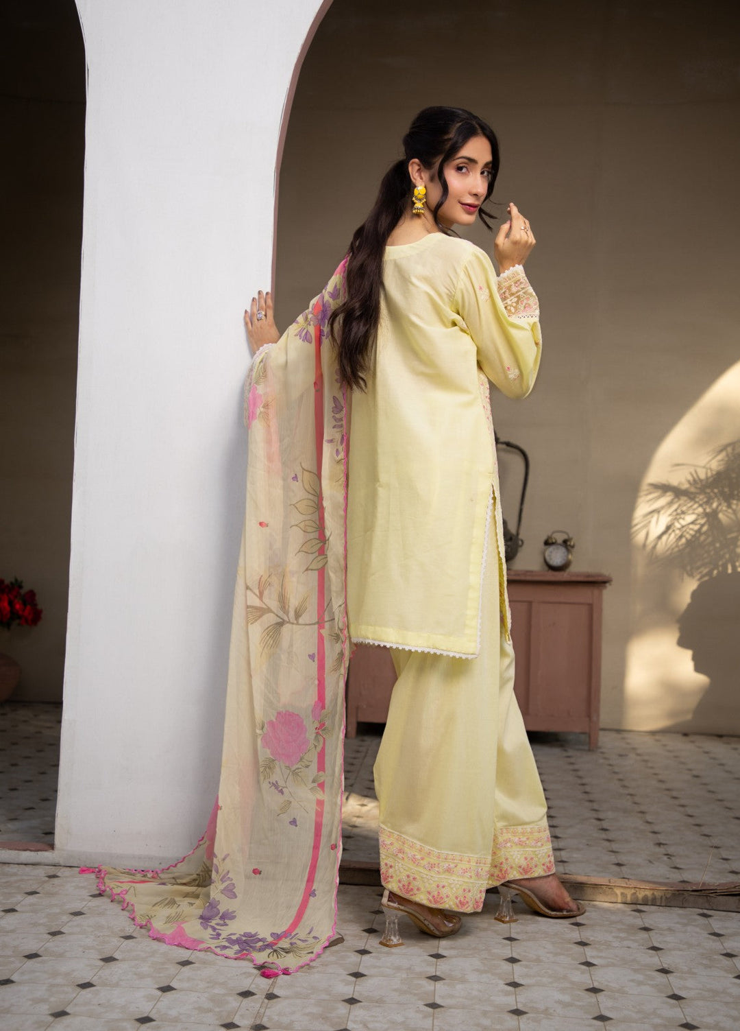 Syra's Atelier Women RTW Embroidered Lawn 3 Piece Suit Noor e Kiran Farshi Festive Collection