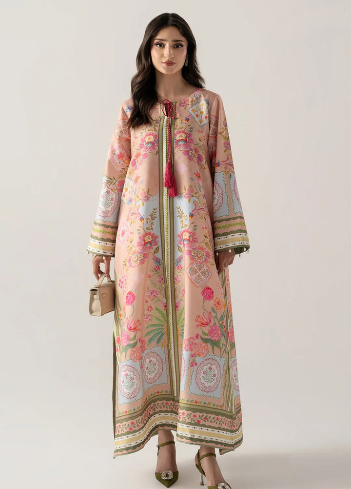 Zaymal Women RTW Printed Blended Lawn 2 Piece Suit PEACH Casual Collection