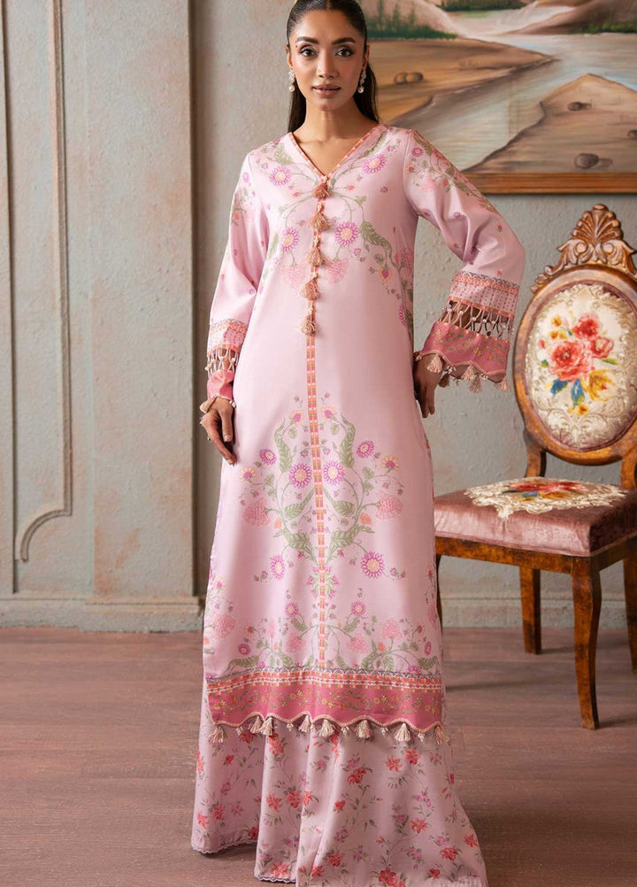 Zaymal Women RTW Printed Silk 2 Piece Suit LILAC Casual Collection