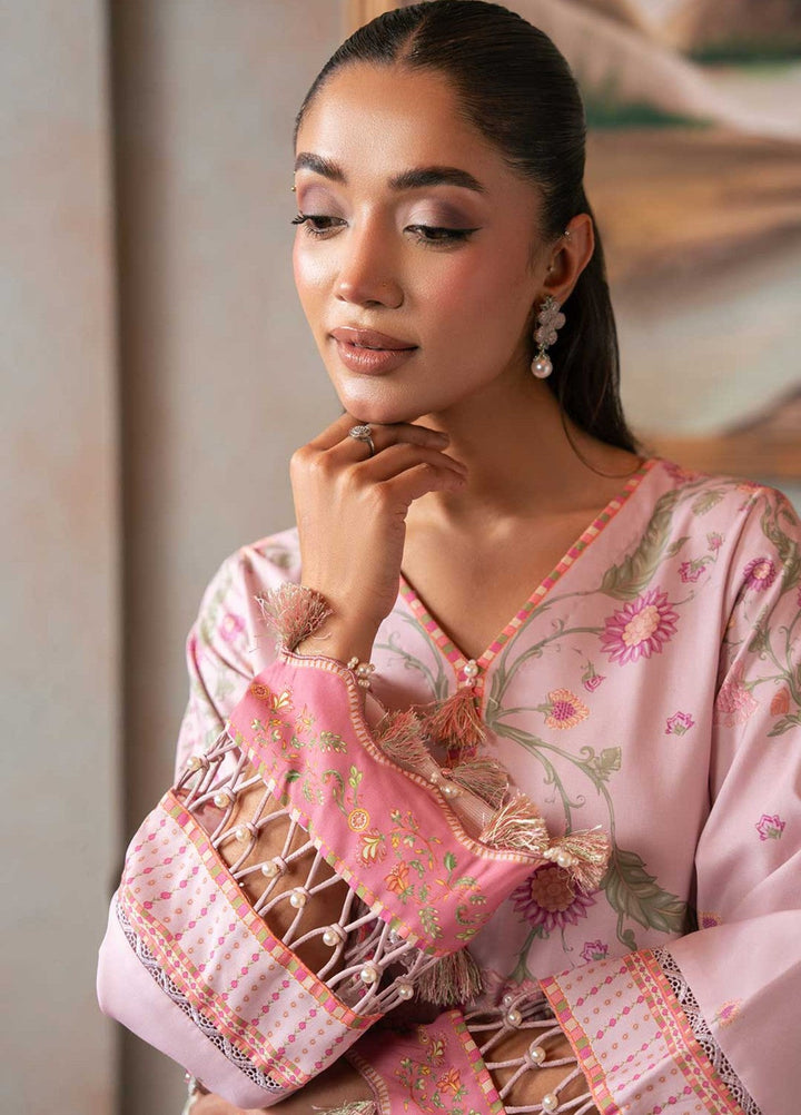 Zaymal Women RTW Printed Silk 2 Piece Suit LILAC Casual Collection