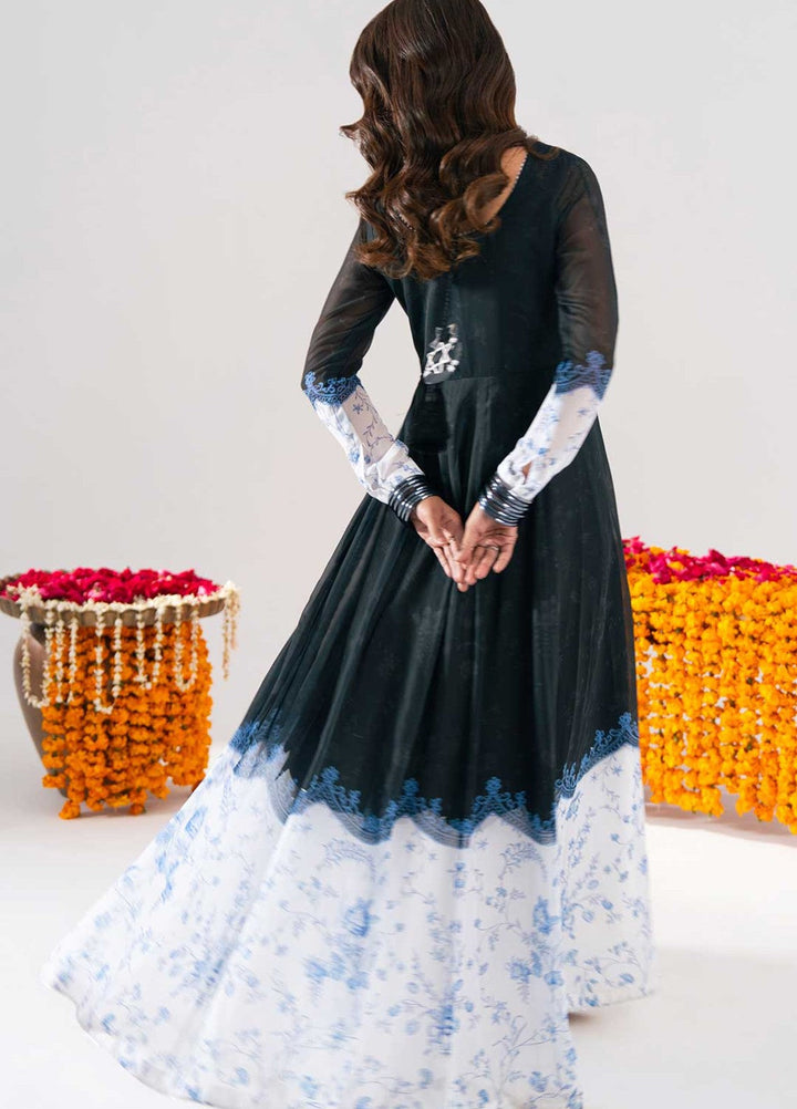 Zaymal Women RTW Printed Silk 2 Piece Suit BLACK Festive Collection