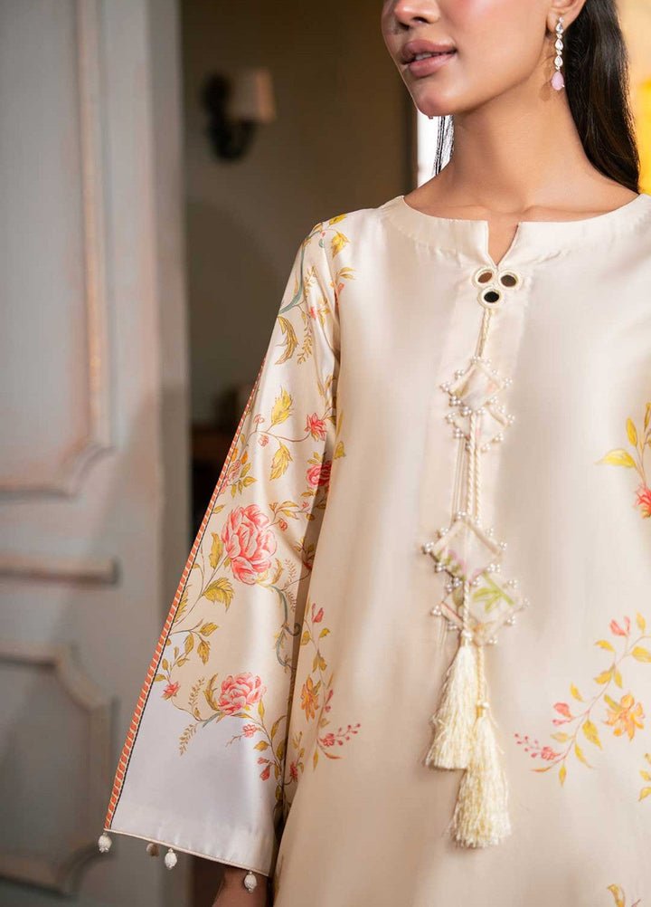 Zaymal Women RTW Printed Silk 2 Piece Suit BUTTER YELLOW Festive Collection