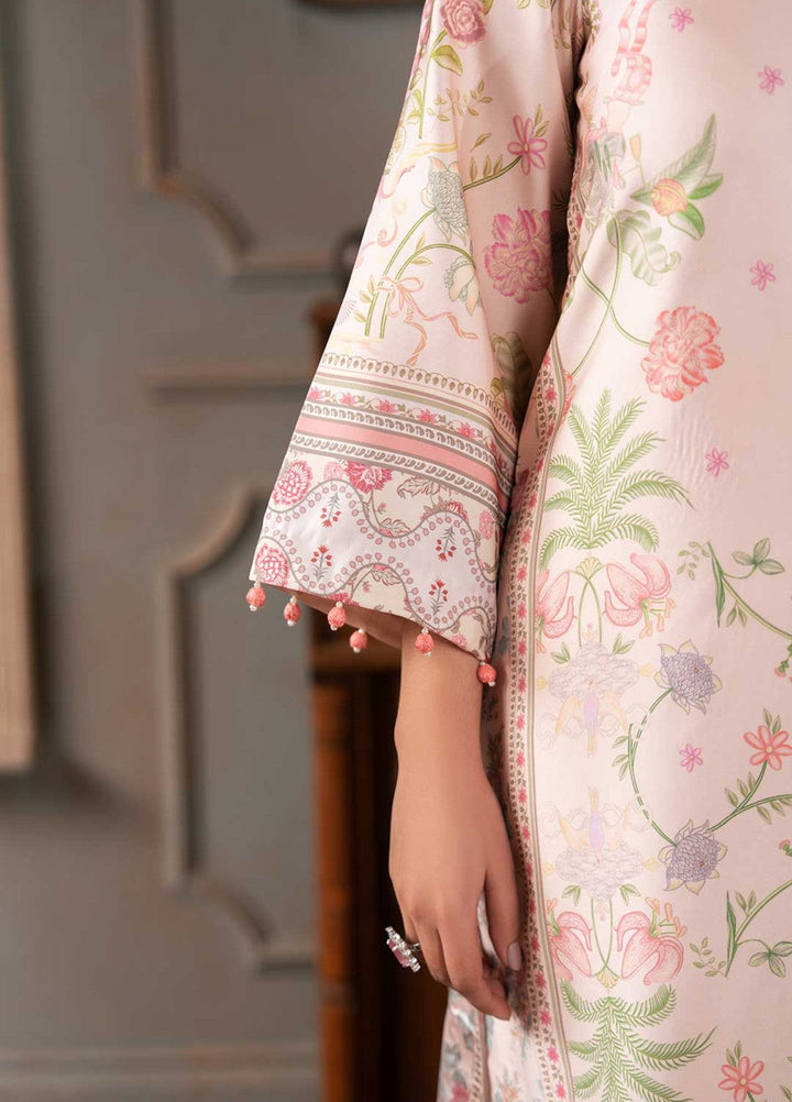 Zaymal Women RTW Printed Silk 2 Piece Suit SALMON PINK Festive Collection