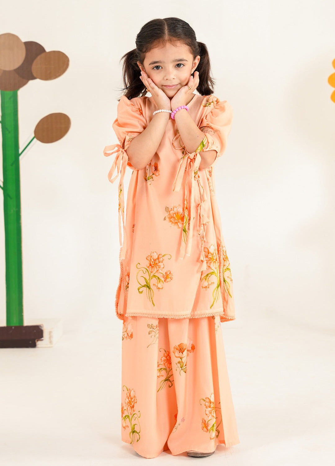 Bloomie by Panache Apparel Girls RTW Printed Lawn Silk 2 Piece Suit Bubbloo Festive Collection