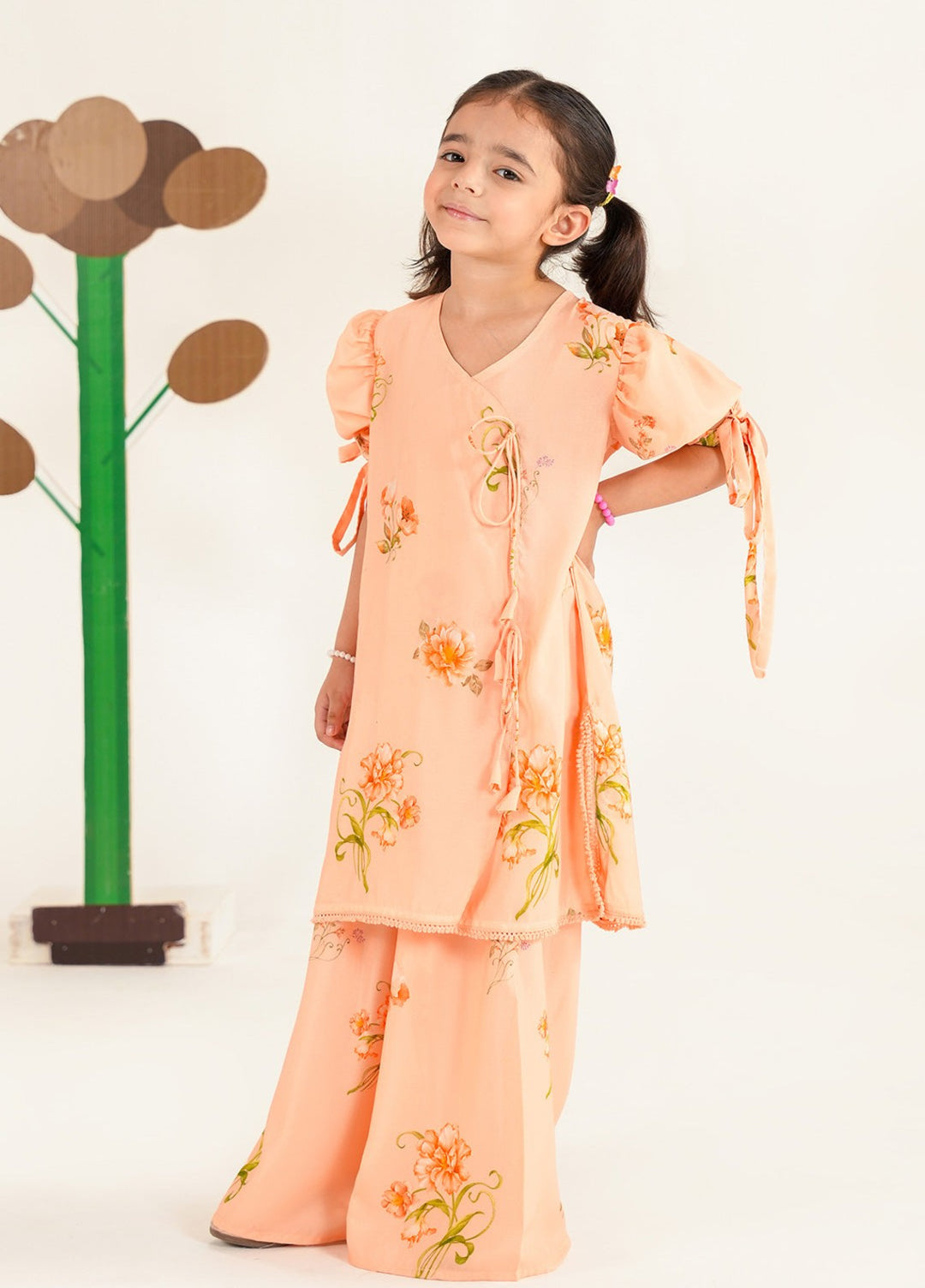 Bloomie by Panache Apparel Girls RTW Printed Lawn Silk 2 Piece Suit Bubbloo Festive Collection