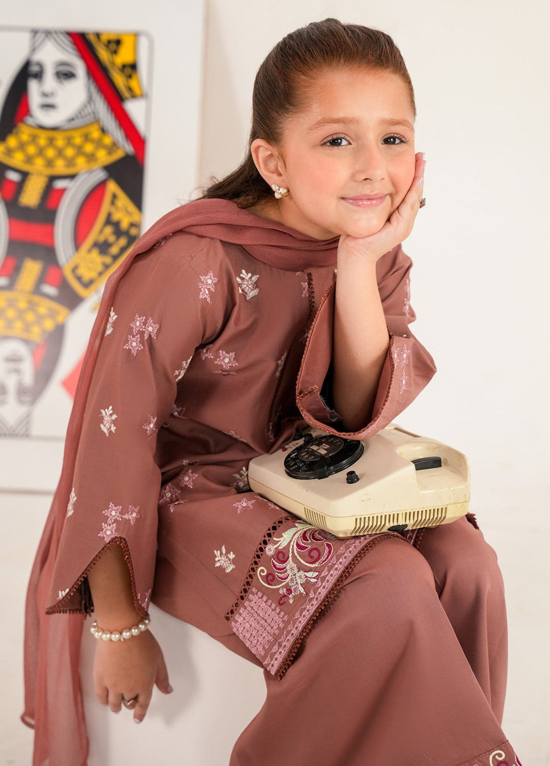 Bloomie by Panache Apparel Girls RTW Embroidered Lawn 3 Piece Suit Petaloo Festive Collection