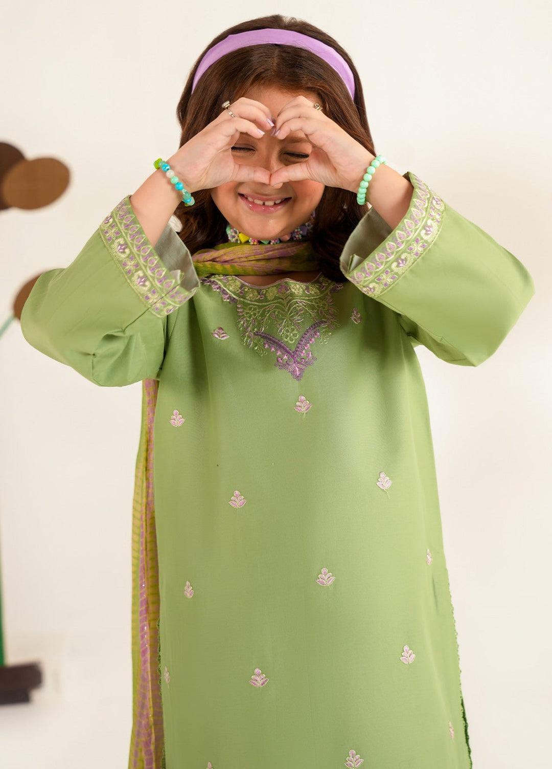 Bloomie by Panache Apparel Girls RTW Embroidered Lawn 3 Piece Suit Bloomlet Festive Collection