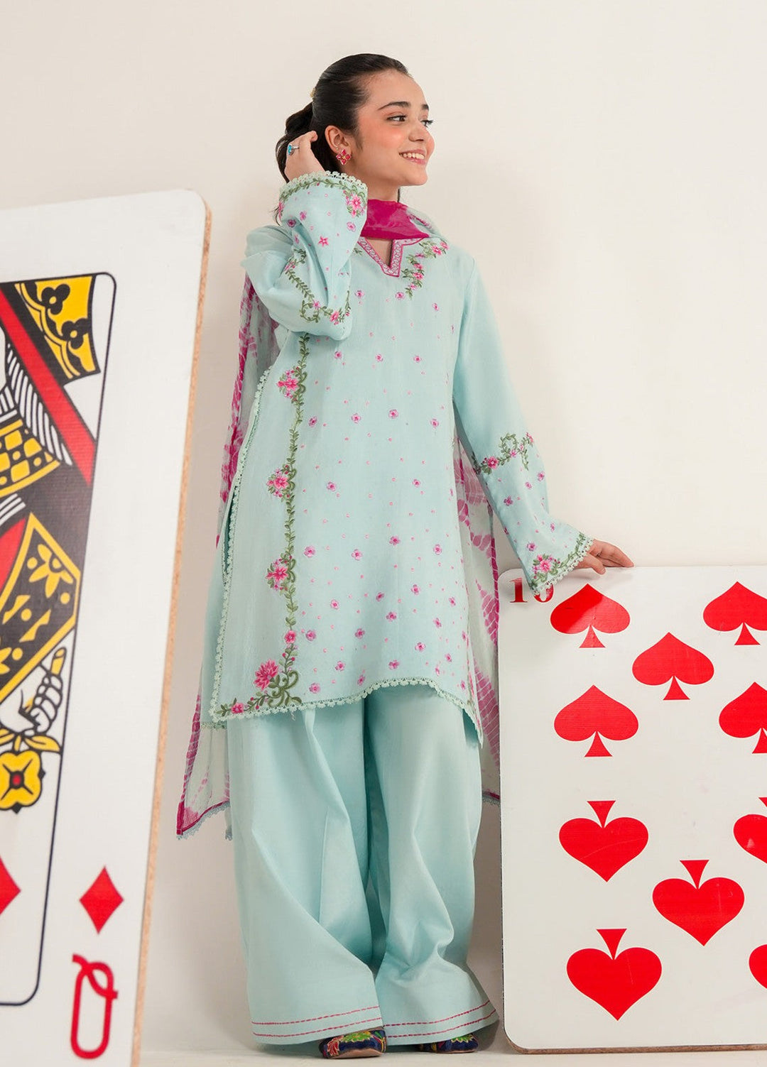Bloomie by Panache Apparel Girls RTW Embroidered Lawn 3 Piece Suit Mimzi Festive Collection